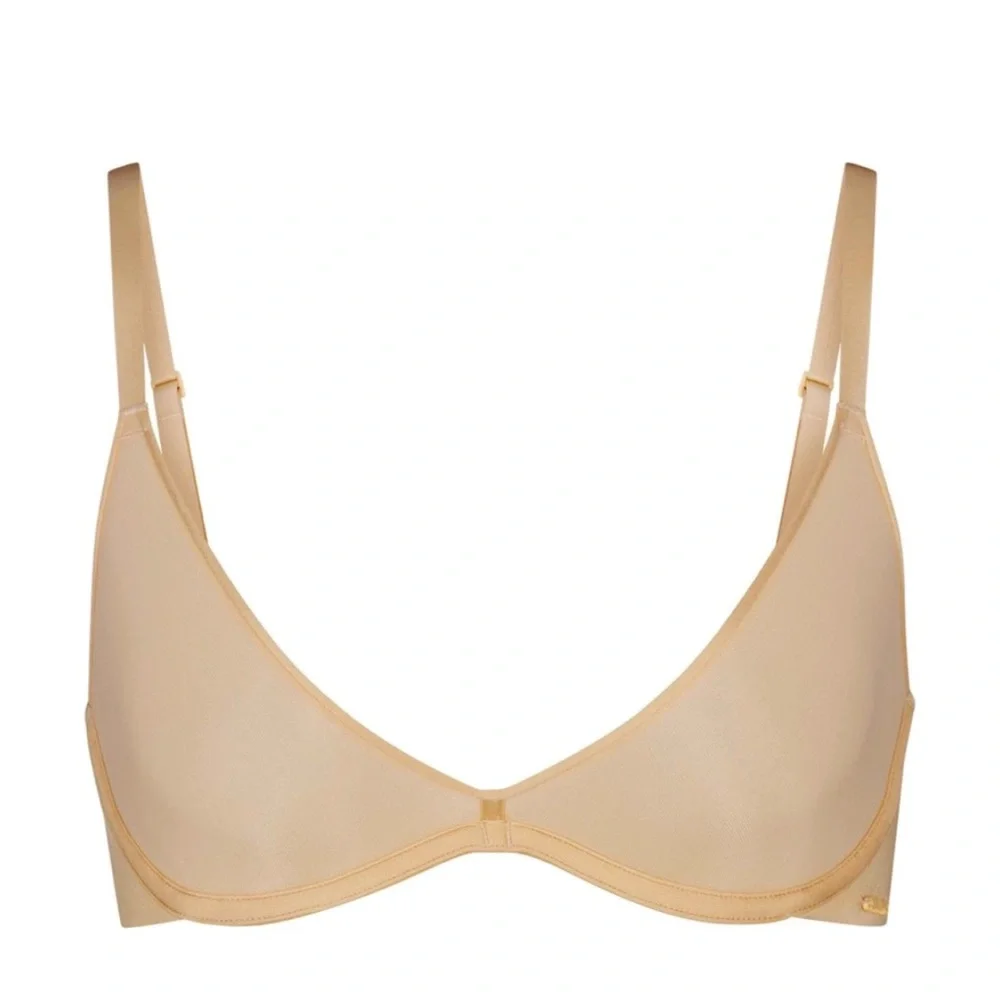 SKIMS Weightless Scoop Bra in Mica Light Tan Size 32D - Picture 4 of 8